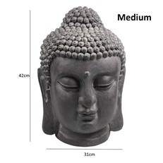 Ornamental Buddha Head Garden Sculpture